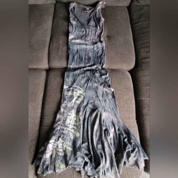 The people of the labyrinths soft velvet full length dress in size small. - Picture 1 of 7